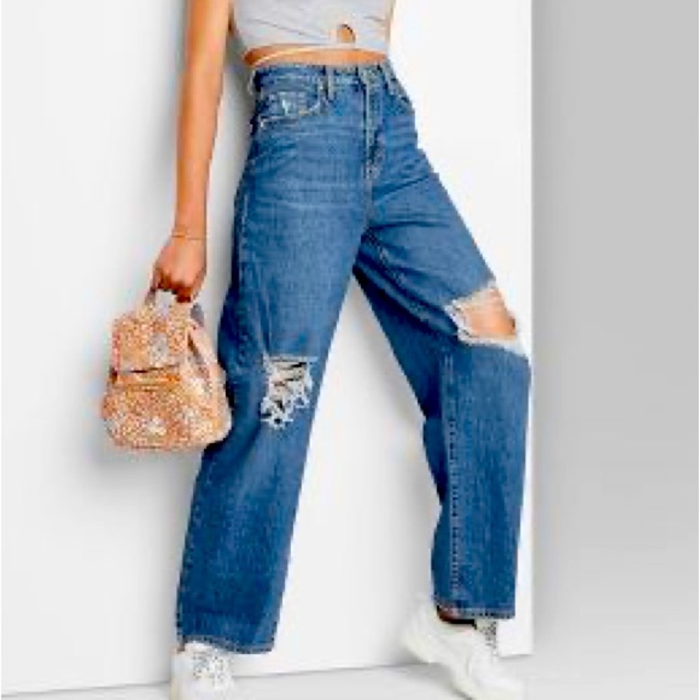 wild fable baggy dark wash jeans